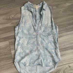 Cloth & Stone Button Up Tank Top, size XS